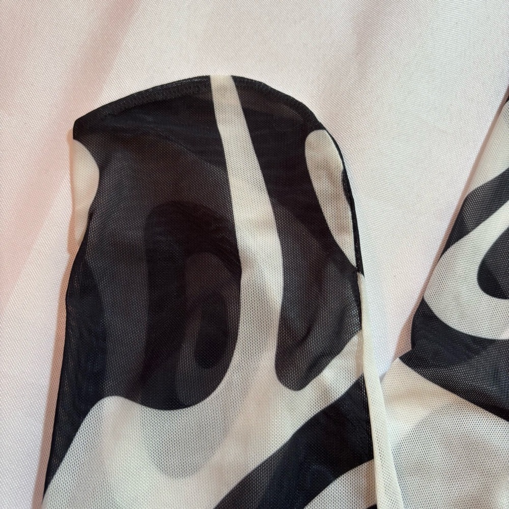 Jaded London Black and White Swirl Print Tights Known as "Chaotic Trousers” M/L - Picture 2 of 6